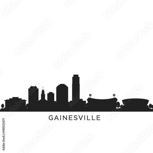 Gainesville Skyline Silhouette.