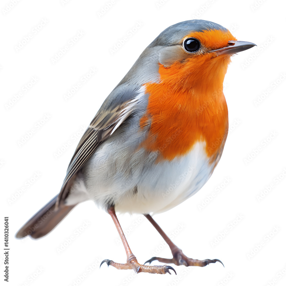 Fototapeta premium Robin bird isolated on transparent background