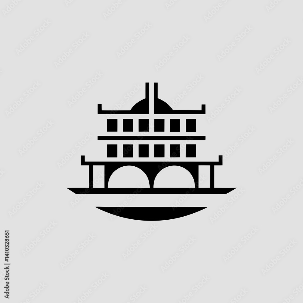 Obraz premium ship icon vector illustration