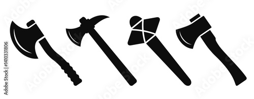Axe and hatchet vector icon