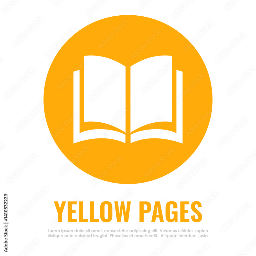 Yellow pages vector icon