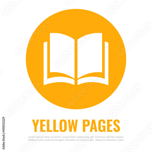 Obraz na płótnie Yellow pages vector icon w salonie