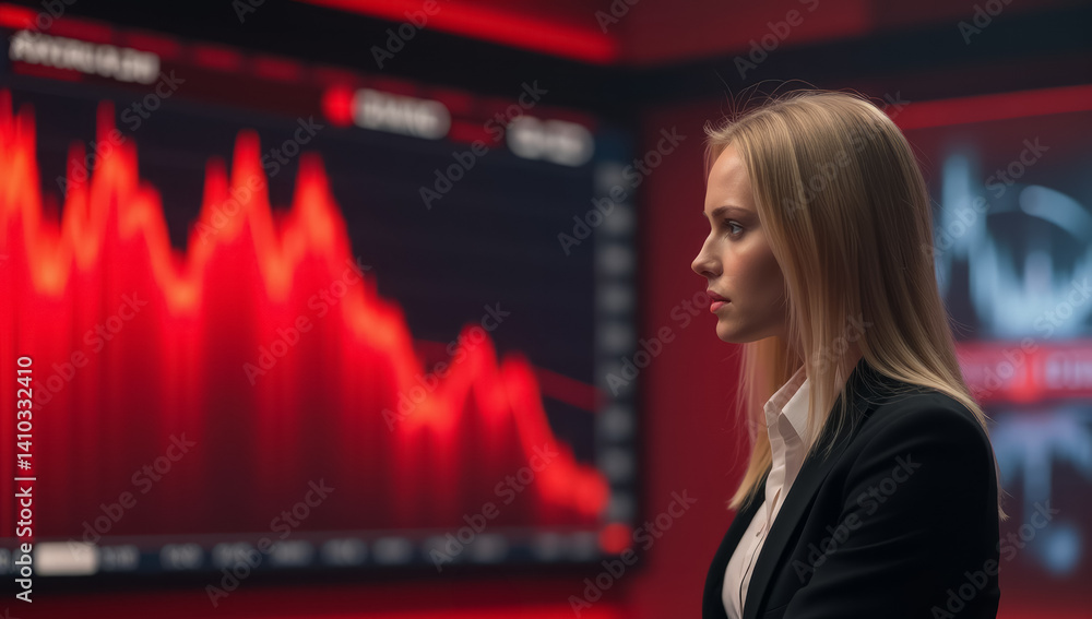 White Woman Trader on TV During Unexpected Market Crash White Woman Trader on TV During Unexpected Market Crash