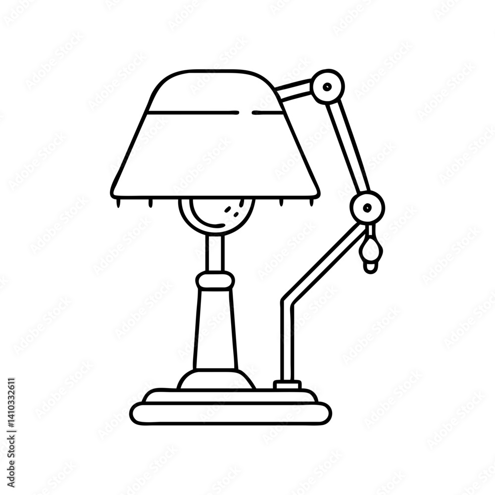 Obraz premium desk lamp icon, desk lamp vector illustration-simple illustration of desk lamp, perfect for desk lamp logos and icons