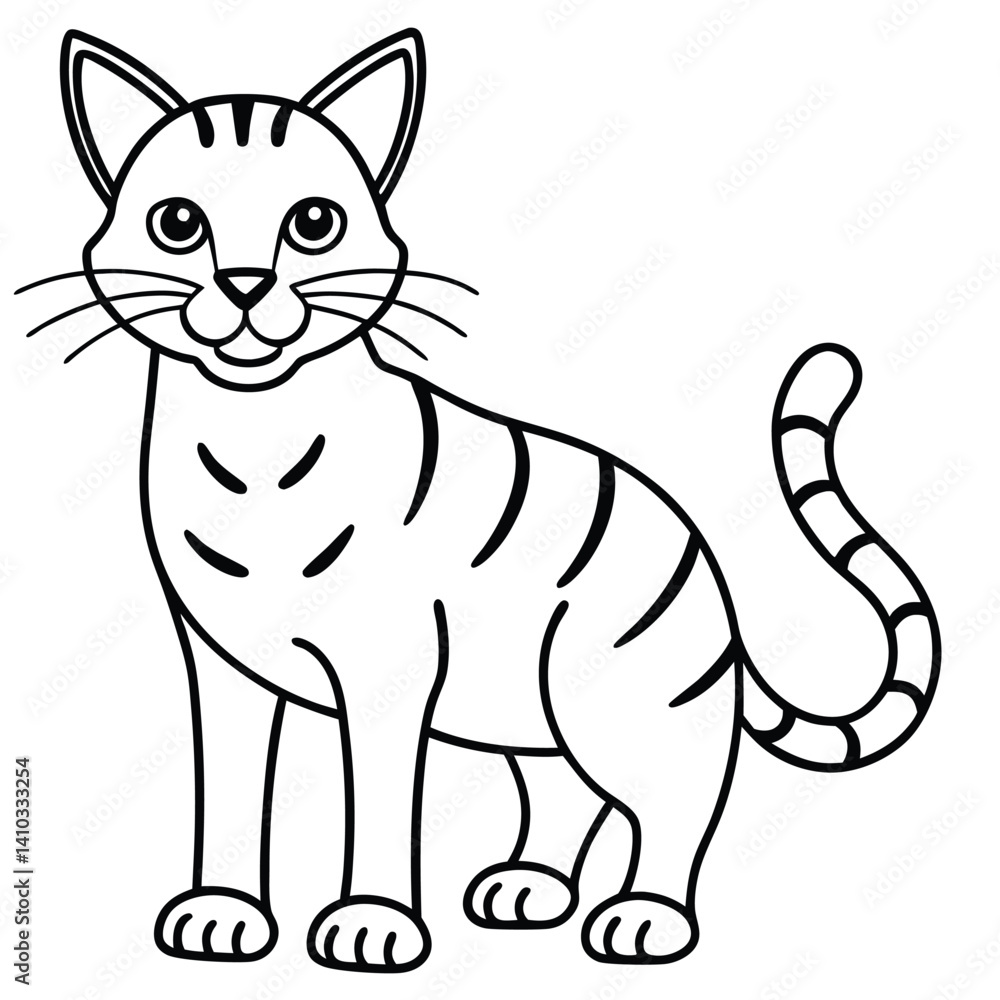 Obraz premium Bobcat illustration flat vector design