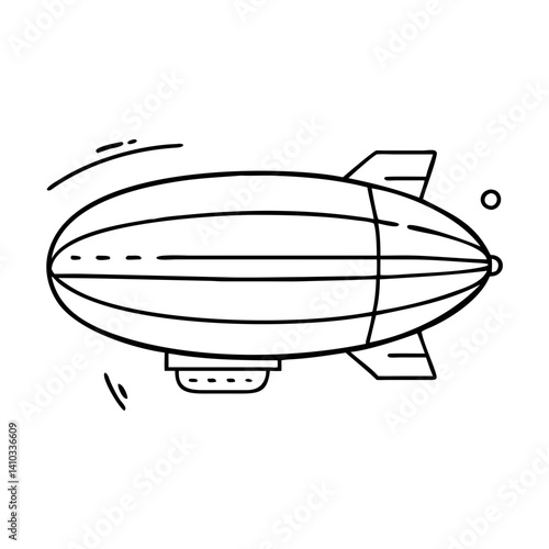 blimp icon, blimp vector illustration-simple illustration of blimp, perfect for blimp logos and icons