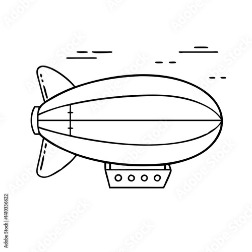 blimp icon, blimp vector illustration-simple illustration of blimp, perfect for blimp logos and icons