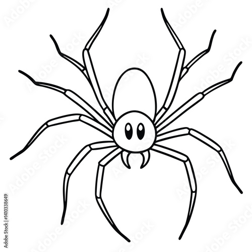 Brown Recluse Spider illustration flat vector design