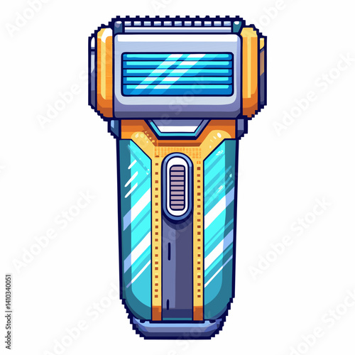 Vibrant Electric Shaver  Illustration for Grooming and Beauty Trends