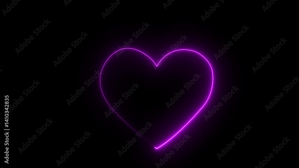 neon heart frame. Neon heart border loop isolated on black background. Neon Heart Seamless Loop. transformation animation from outline to heart, shine love icon on black background, 4k Animation Video neon heart frame. Neon heart border loop isolated on black background. Neon Heart Seamless Loop. transformation animation from outline to heart, shine love icon on black background, 4k Animation Video