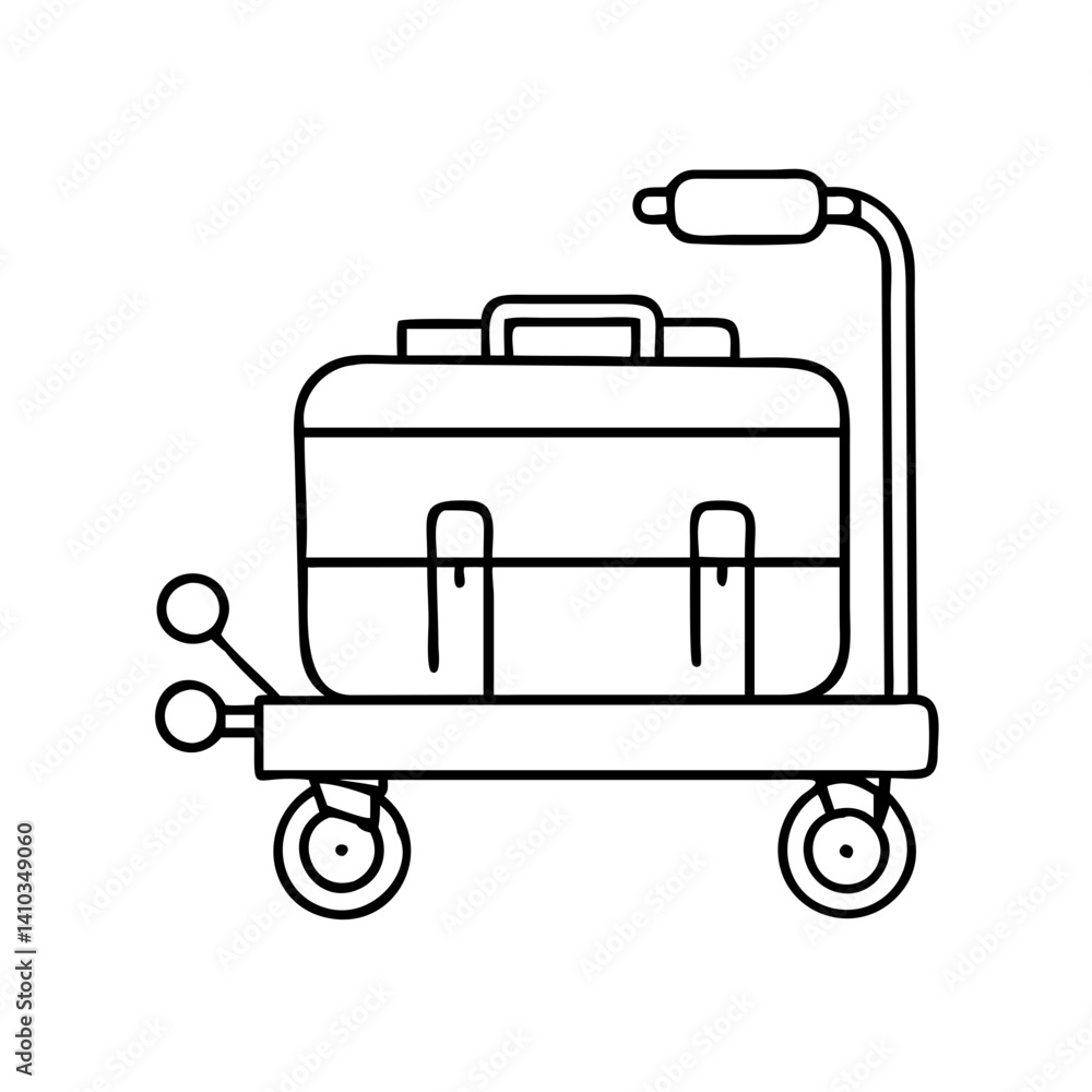 trolley icon, trolley vector illustration-simple illustration of trolley, perfect for trolley logos and icons