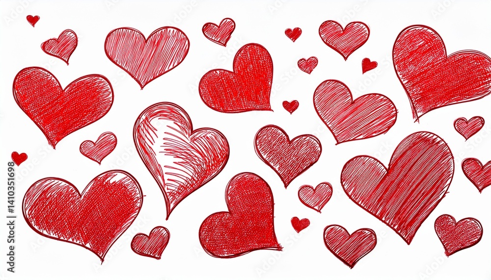 Heart icons in different sizes