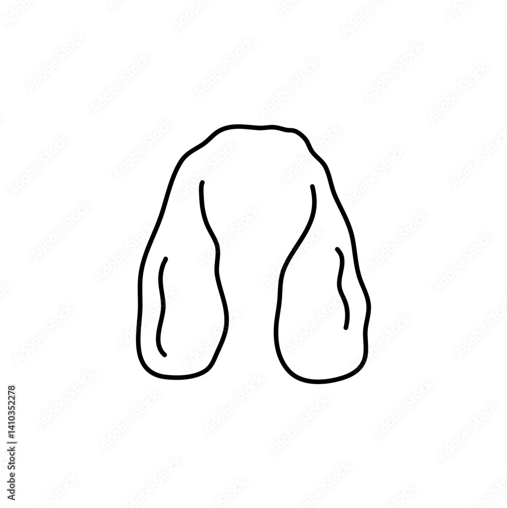 Obraz premium Hand drawn dog ears vector illustration 