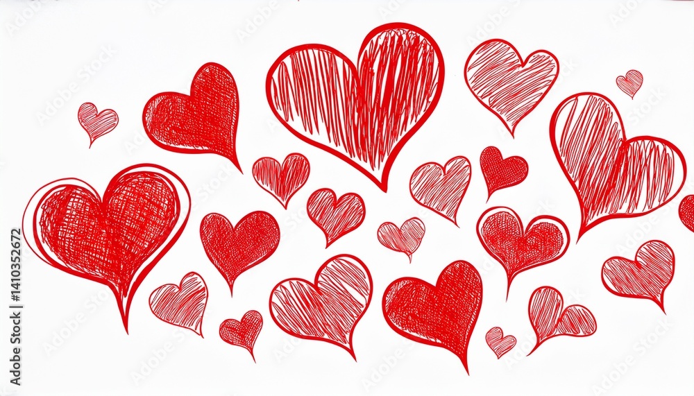 Heart icons in different sizes