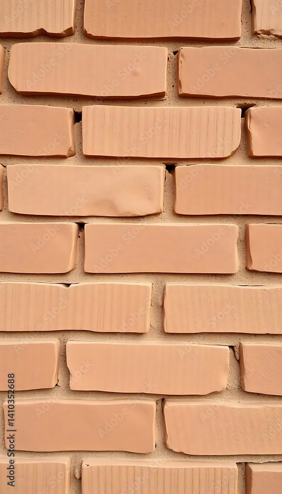 Obraz premium Textured Peach Brick Wall