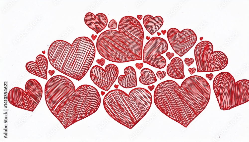 Heart icons in different sizes
