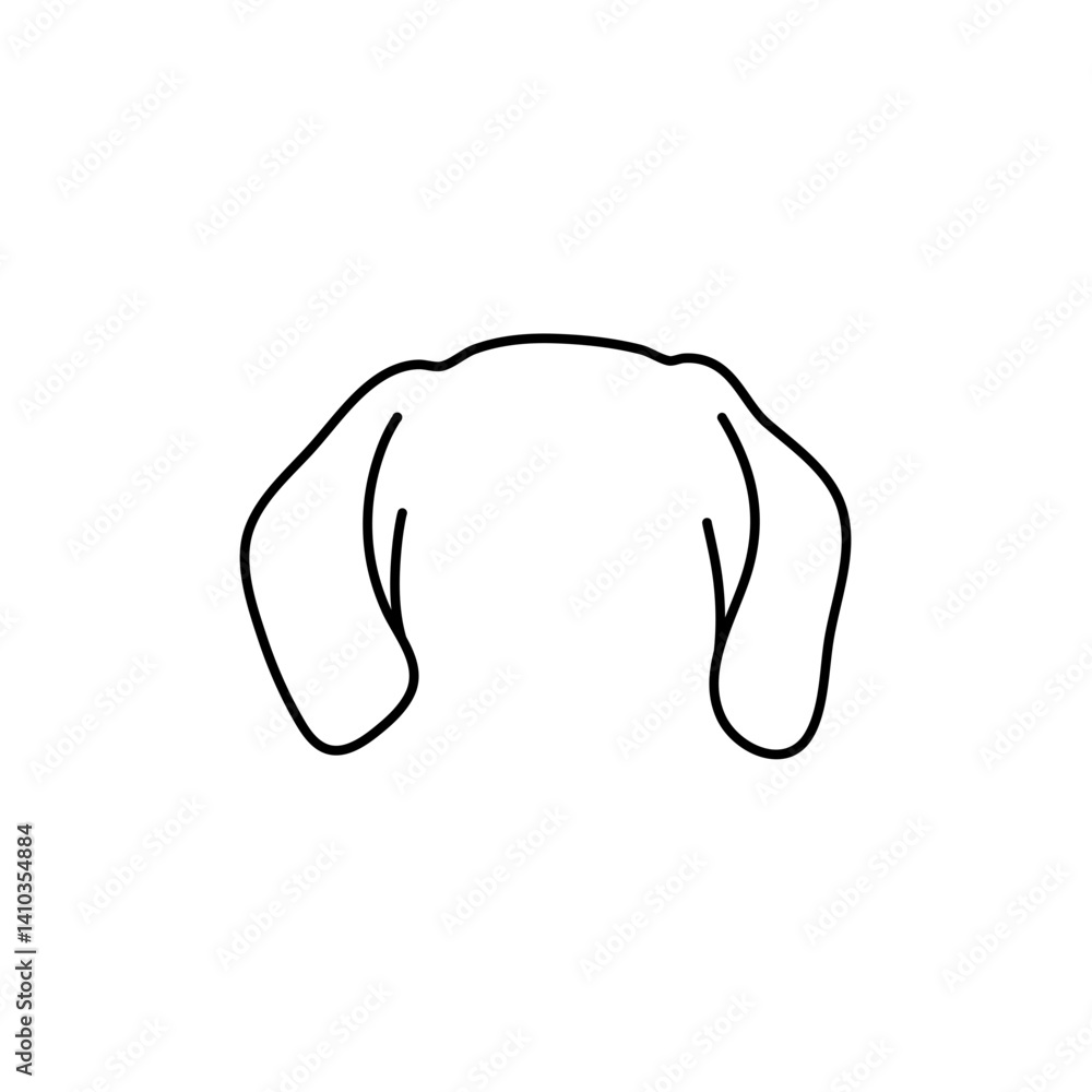 Obraz premium Hand drawn dog ears vector illustration 
