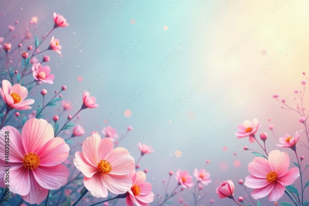 Pastel ombre background with swirling flowers, abstract, multicolor, background Pastel ombre background with swirling flowers, abstract, multicolor, background
