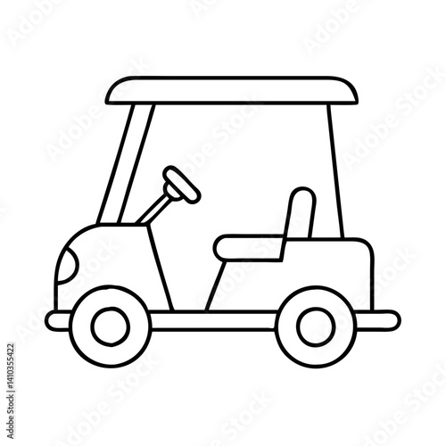 golf cart icon, golf cart vector illustration-simple illustration of golf cart, perfect for golf cart logos and icons