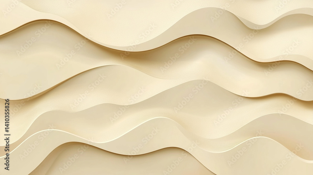 Obraz premium Abstract wavy beige background.