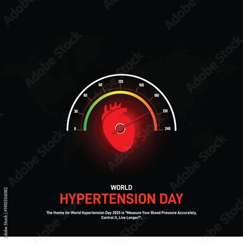 world hypertension day 2025. world hypertension day creative poster, banner, social media post, postcard, background, backdrop, template, greetings card, web banner, cover design etc.