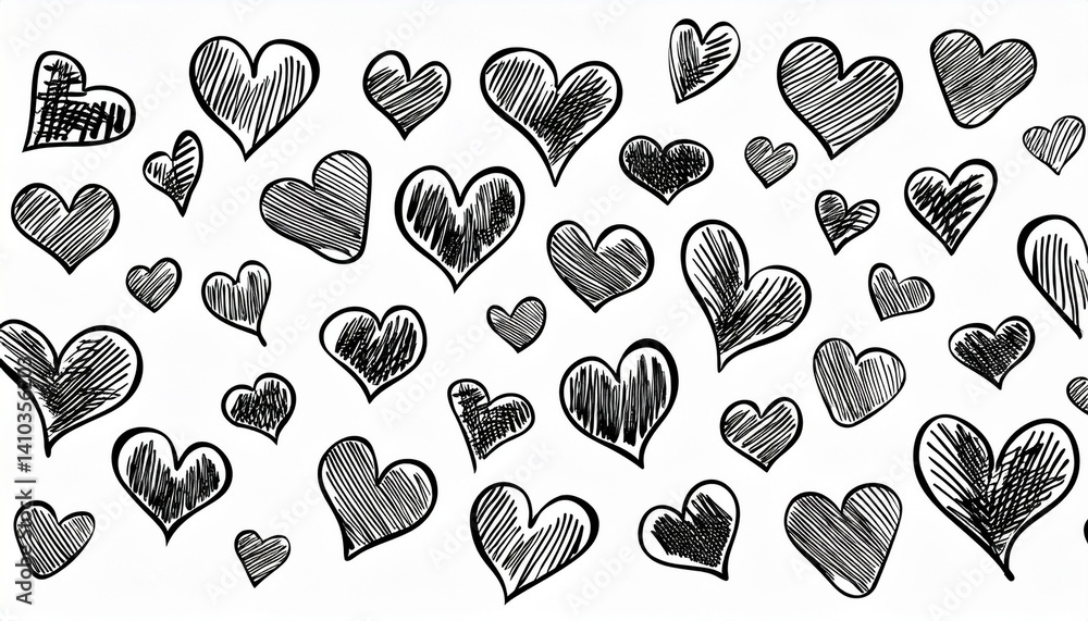 Heart icons in different sizes