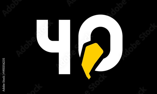 excavation number yellow logo simple modern unique