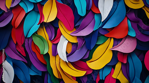 Wallpaper Mural Abstract Colorful Pattern Of Leaves Torontodigital.ca