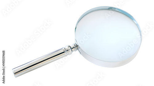 magnifying glass on white background