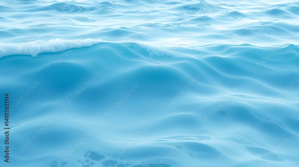 Naklejka premium Blue Ocean Surface Texture – Calm Abstract Water Background