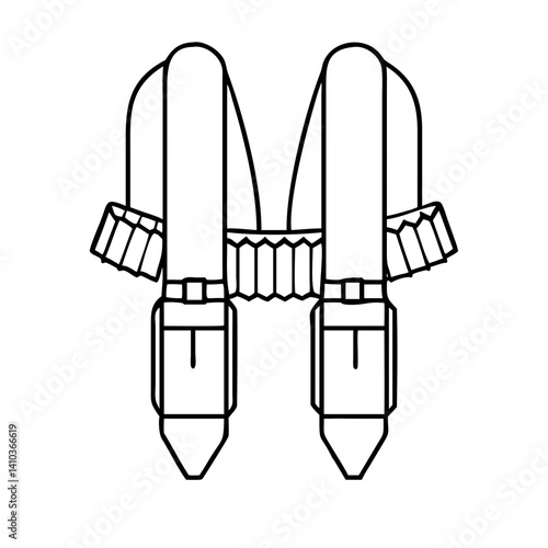 bandoliers icon, bandoliers vector illustration-simple illustration of bandoliers, perfect for bandoliers logos and icons