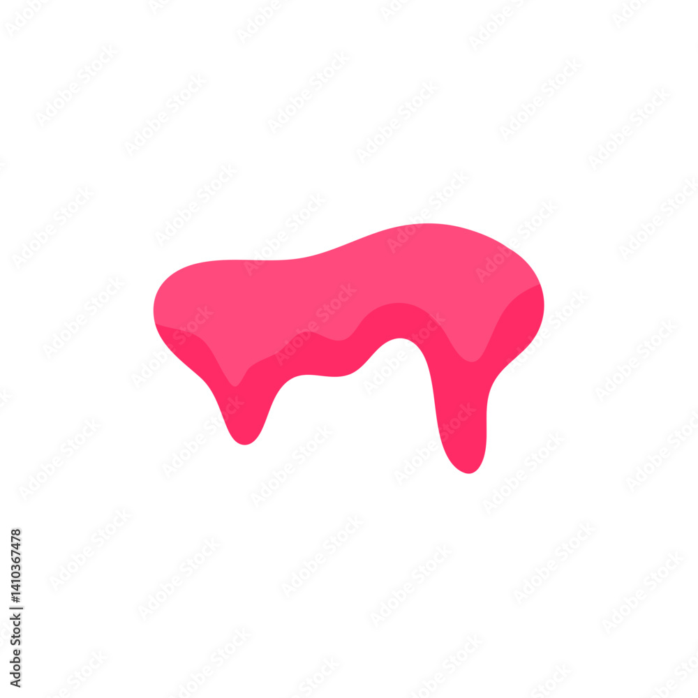 Pink ice cream melted Pink ice cream melted