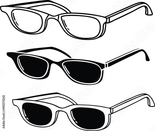 set of sunglasses ,choice, option, selection, shades, specs, goggles