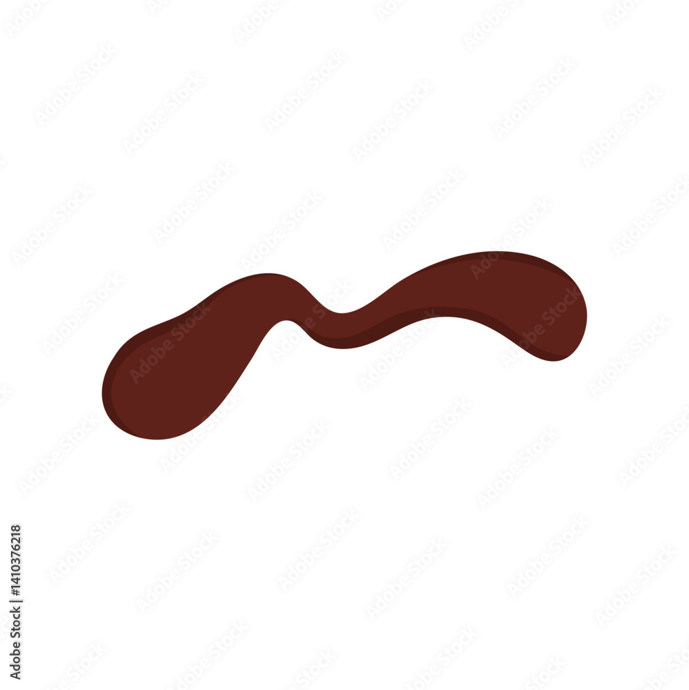 Fototapeta premium Chocolate sauce syrup drop. Vector illustration 
