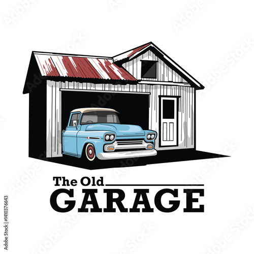 garage logo vintage garage vector illustration of a garage car in garage vintage car in garage