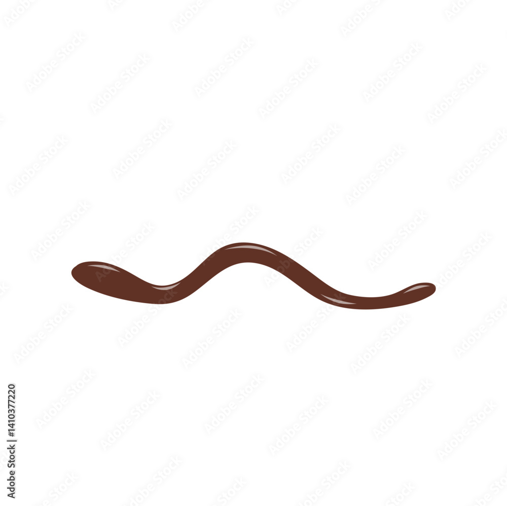 Chocolate sauce syrup drop. Vector illustration Chocolate sauce syrup drop. Vector illustration