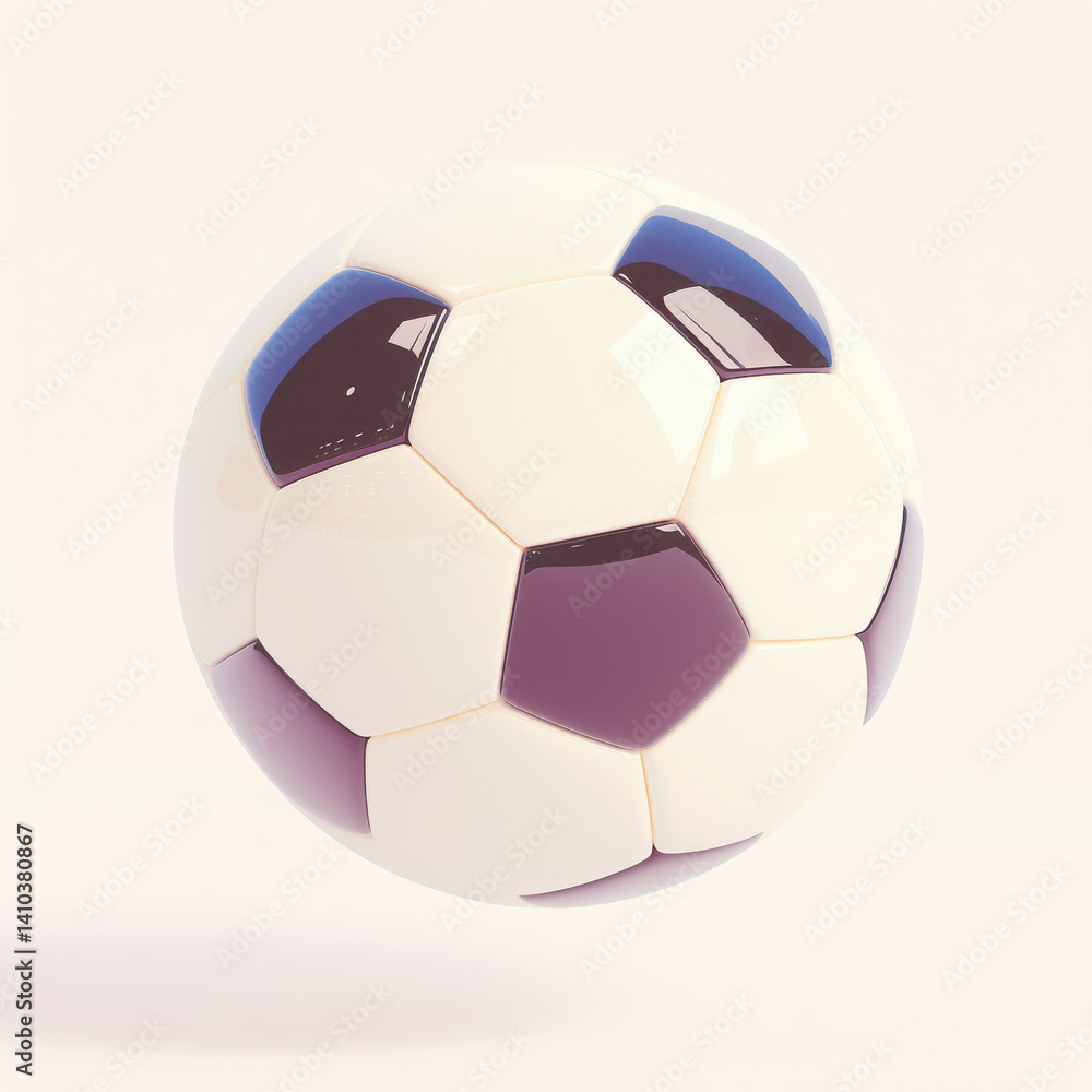 Fototapeta premium Classic soccer ball, white isolated background