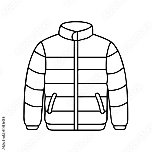puffer jacket icon, puffer jacket vector illustration-simple illustration of puffer jacket, perfect for puffer jacket logos and icons