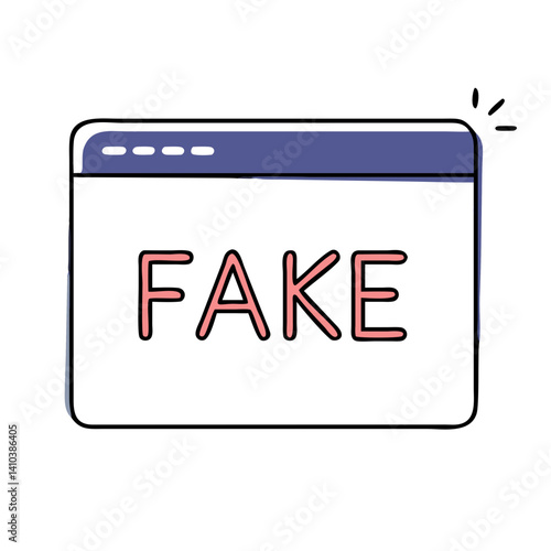 Fake label inside browser window