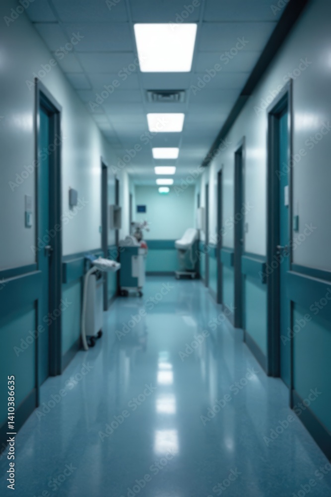 Blur corridor background with medical equipment, medical facility, blurred background Blur corridor background with medical equipment, medical facility, blurred background