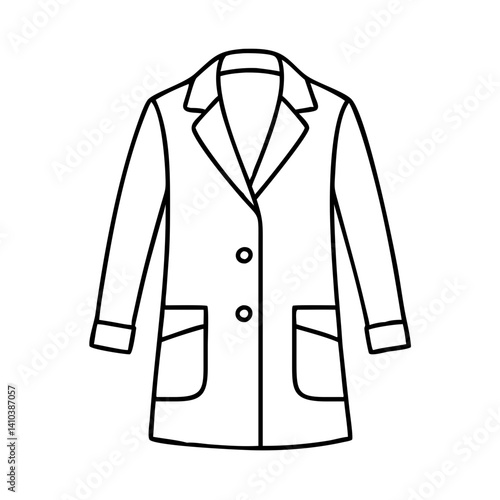 overcoat icon, overcoat vector illustration-simple illustration of overcoat, perfect for overcoat logos and icons