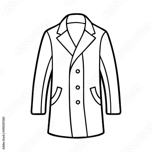 overcoat icon, overcoat vector illustration-simple illustration of overcoat, perfect for overcoat logos and icons
