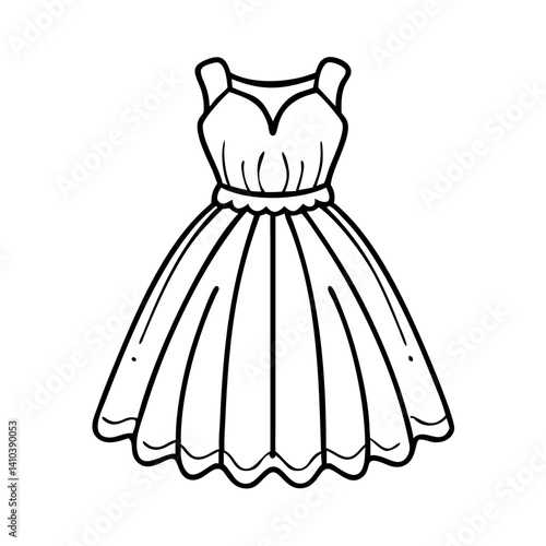 tulle dress icon, tulle dress vector illustration-simple illustration of tulle dress, perfect for tulle dress logos and icons