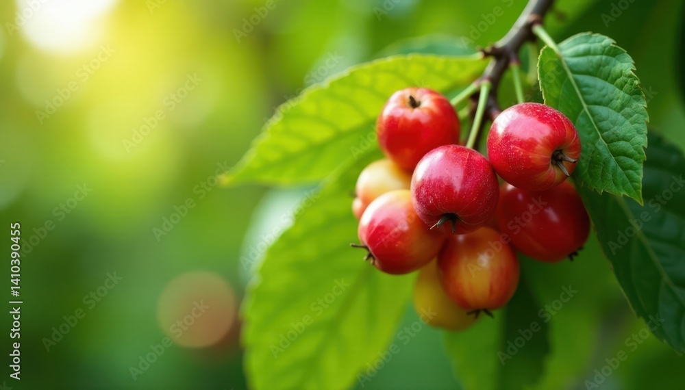 Obraz premium A cluster of ripe fruit on a tree , organic, food