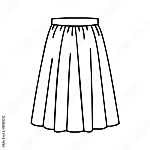maxi skirt icon, maxi skirt vector illustration-simple illustration of maxi skirt, perfect for maxi skirt logos and icons