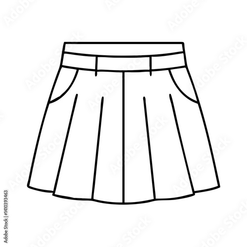 mini skirt icon, mini skirt vector illustration-simple illustration of mini skirt, perfect for mini skirt logos and icons