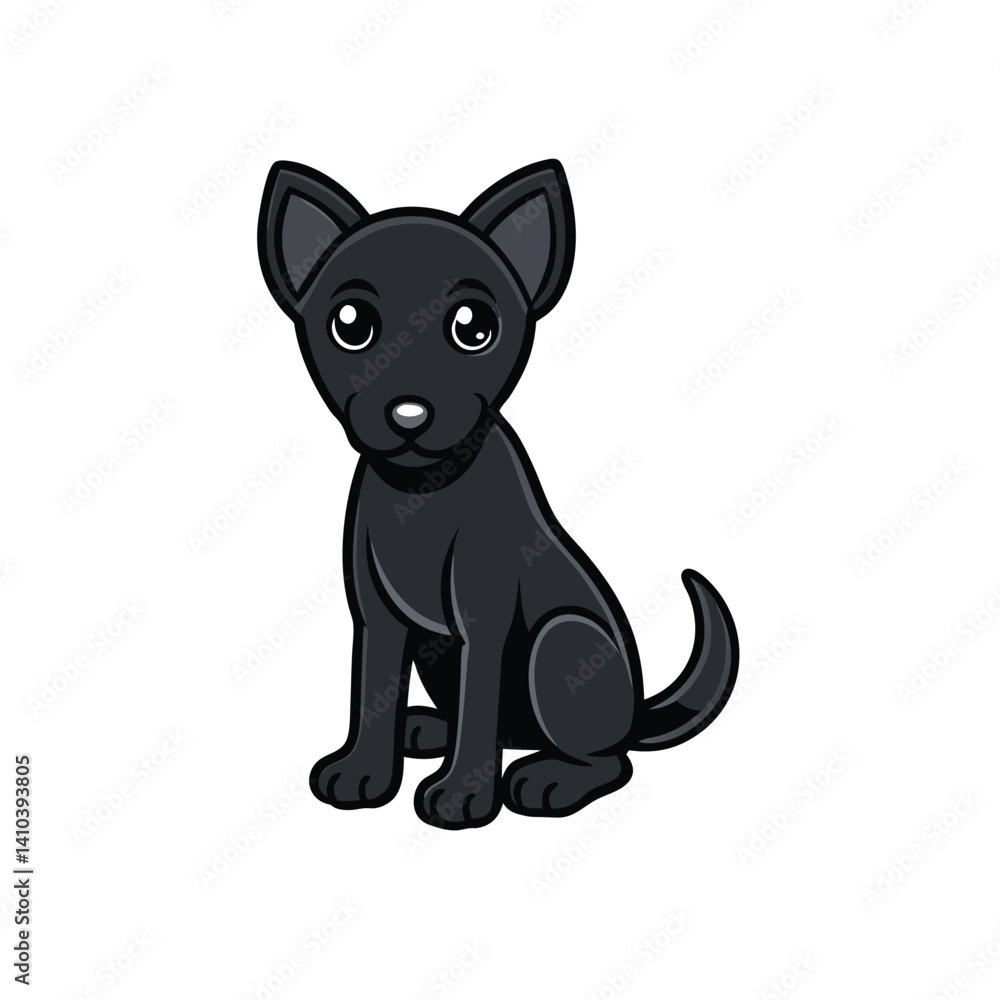 a clean black silhouette vector illustration of a dog sitting on its hind legs. a clean black silhouette vector illustration of a dog sitting on its hind legs.