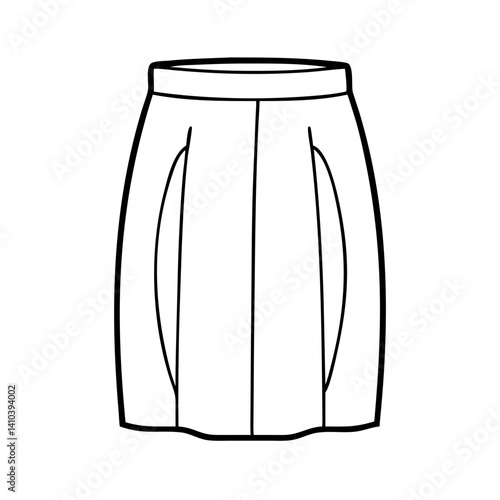 pencil skirt icon, pencil skirt vector illustration-simple illustration of pencil skirt, perfect for pencil skirt logos and icons
