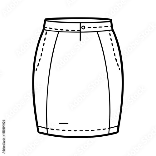 pencil skirt icon, pencil skirt vector illustration-simple illustration of pencil skirt, perfect for pencil skirt logos and icons