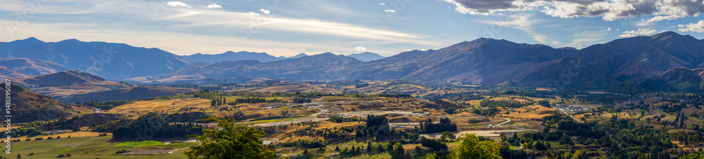 Scenic View from Arrow Junction Lookout Point, near Queenstown, South Island, New Zealand